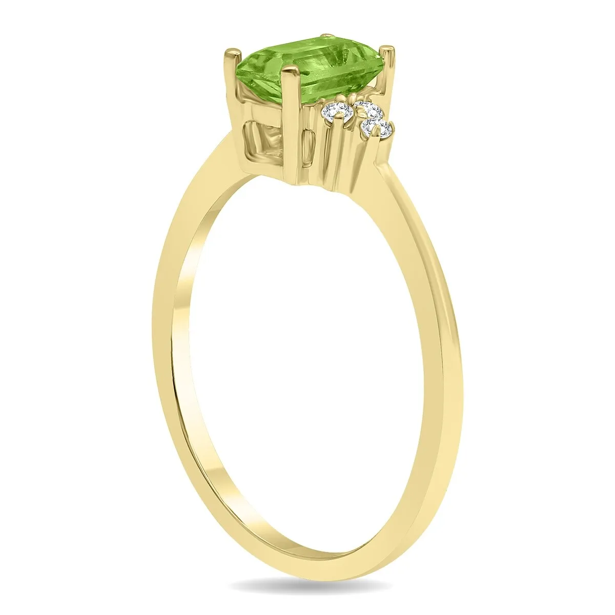Peridot and Diamond Regal Ring in 10k Yellow Gold sold by Zulily product image thumbnail 2