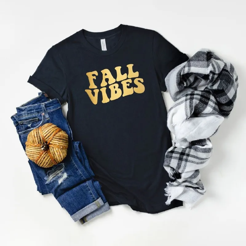 Fall Vibes Retro Puff Print Short Sleeve Tee sold by Zulily