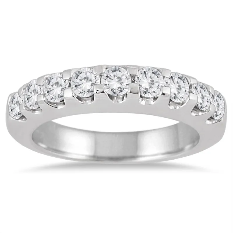 Marquee Jewels 10K White Gold 1ct TDW Diamond Wedding Band made by Zulily