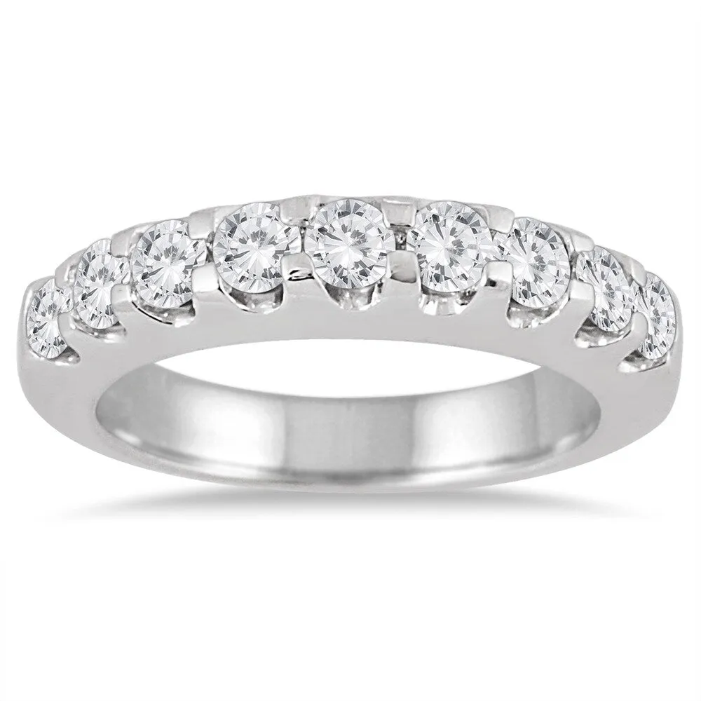 Marquee Jewels 10K White Gold 1ct TDW Diamond Wedding Band sold by Zulily