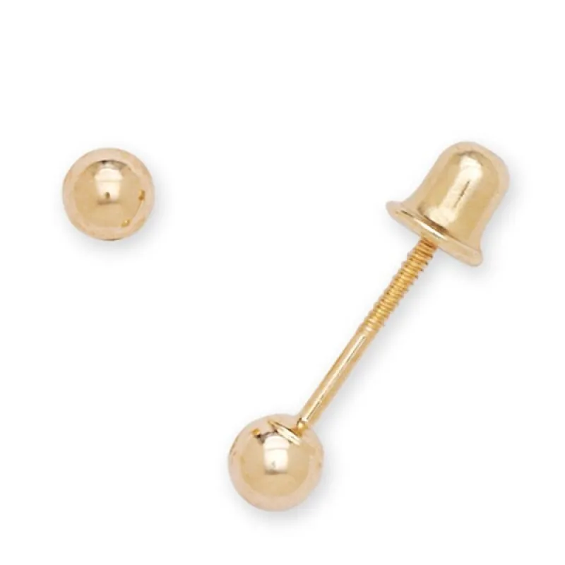 Curata 14k Yellow Gold Polished 3 mm Ball Screw Back Cartilage Stud Earrings sold by Zulily