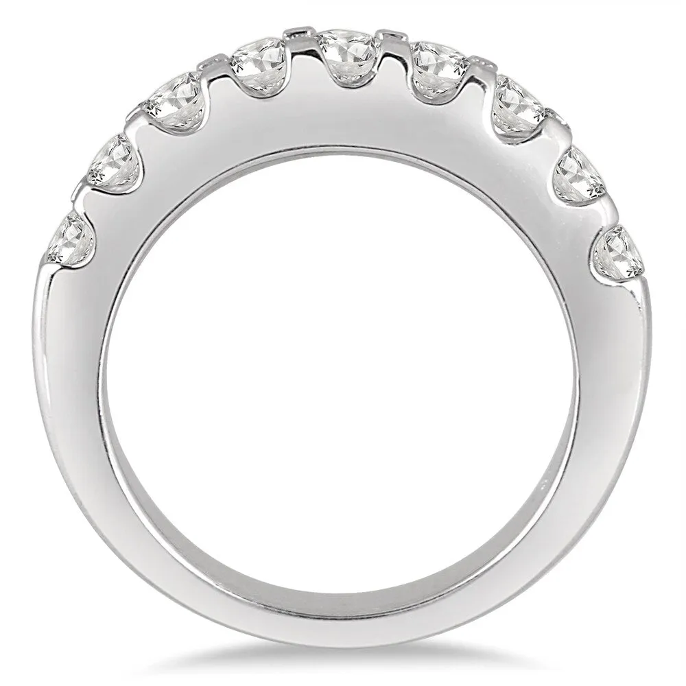 Marquee Jewels 10K White Gold 1ct TDW Diamond Wedding Band sold by Zulily product image thumbnail 2