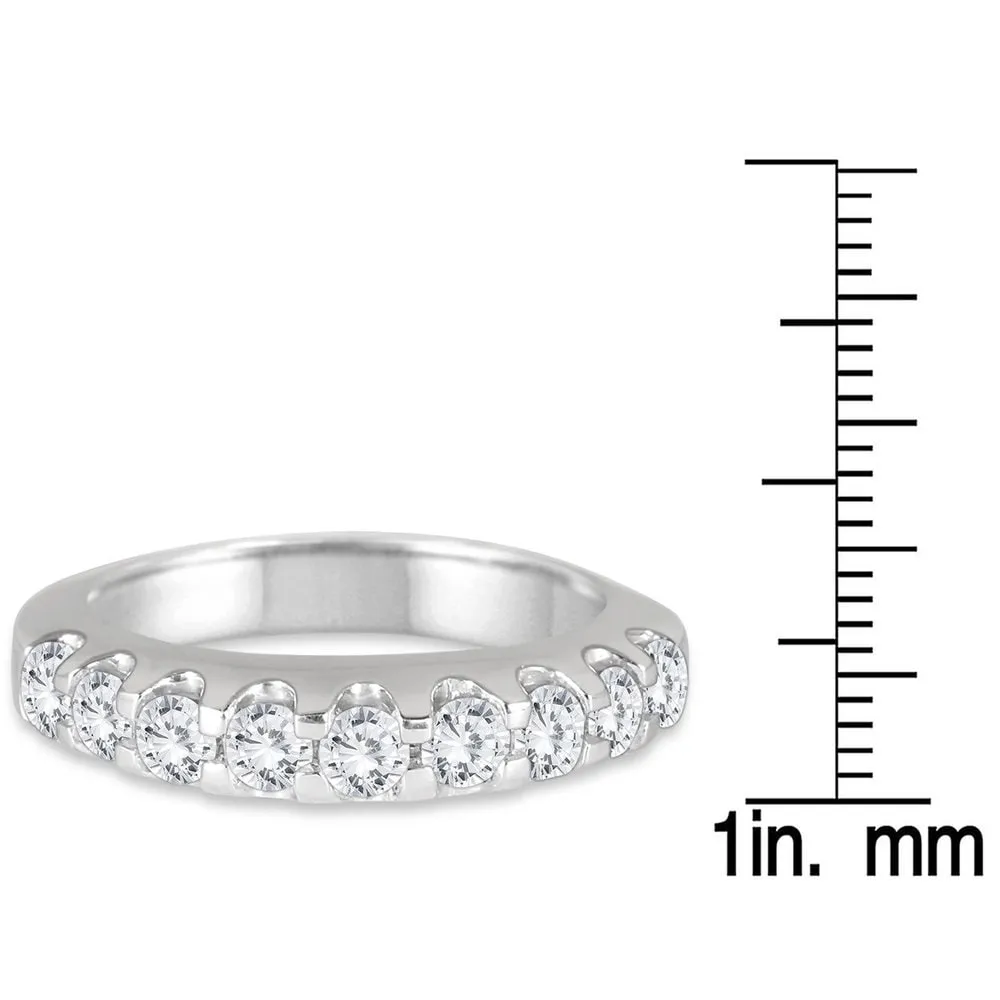 Marquee Jewels 10K White Gold 1ct TDW Diamond Wedding Band sold by Zulily product image thumbnail 3
