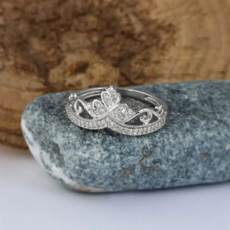 De Couer IGI Certified 1/8ct TDW Diamond Crown Ring for Her sold by Zulily