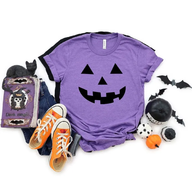 Pumpkin Face Short Sleeve Tee sold by Zulily