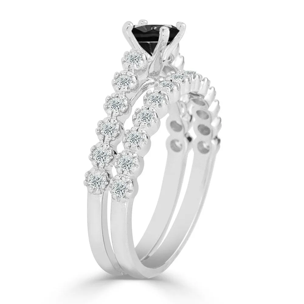 Auriya Round 3/4ctw Black Diamond Engagement Ring Set 14k Gold sold by Zulily product image thumbnail 5