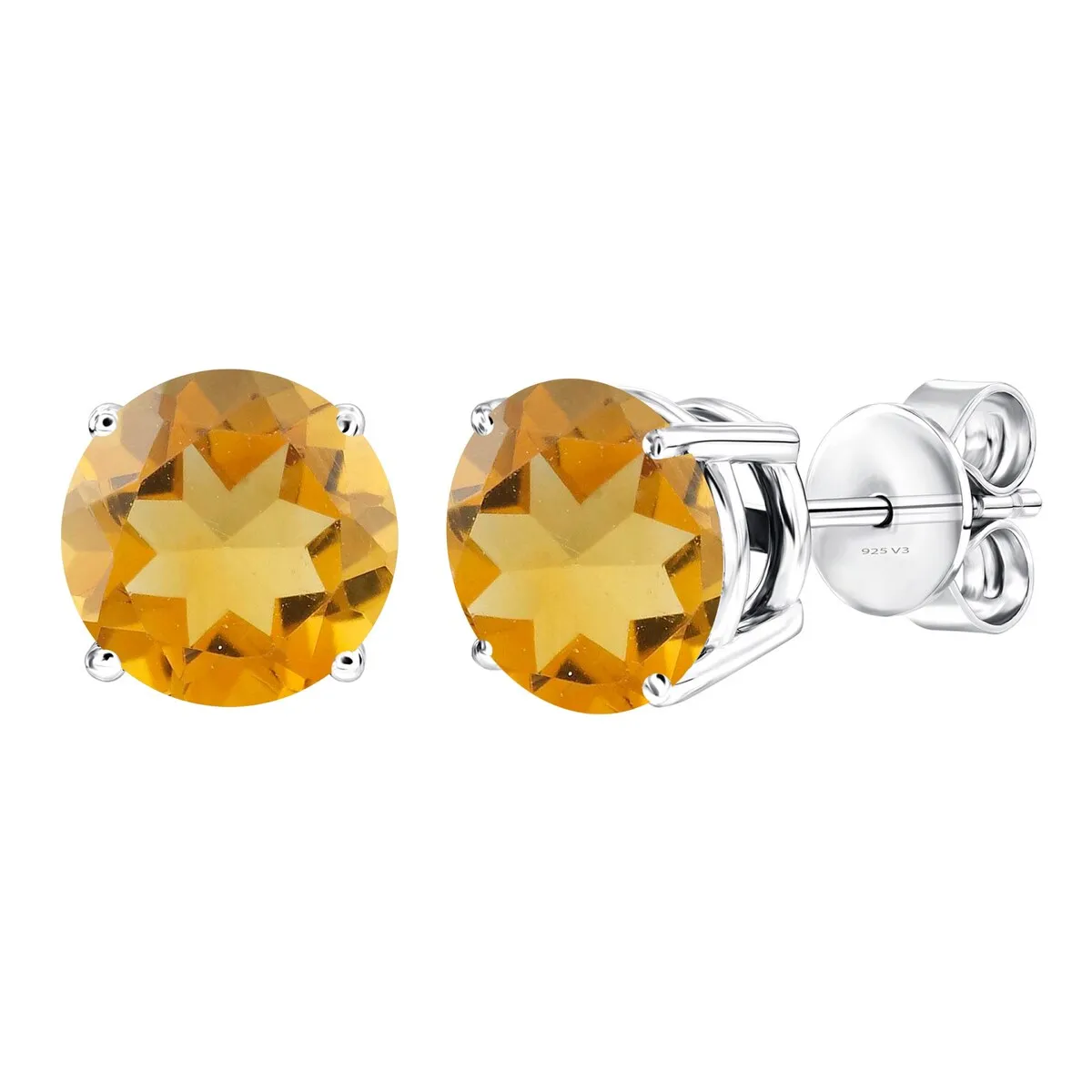 Sterling Silver with Natural Citrine Stud Earring sold by Zulily product image thumbnail 2