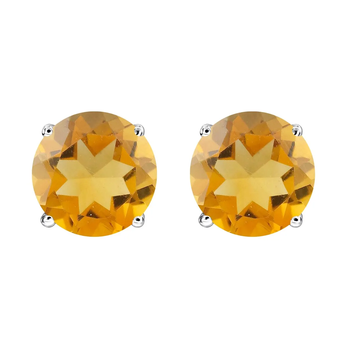 Sterling Silver with Natural Citrine Stud Earring sold by Zulily