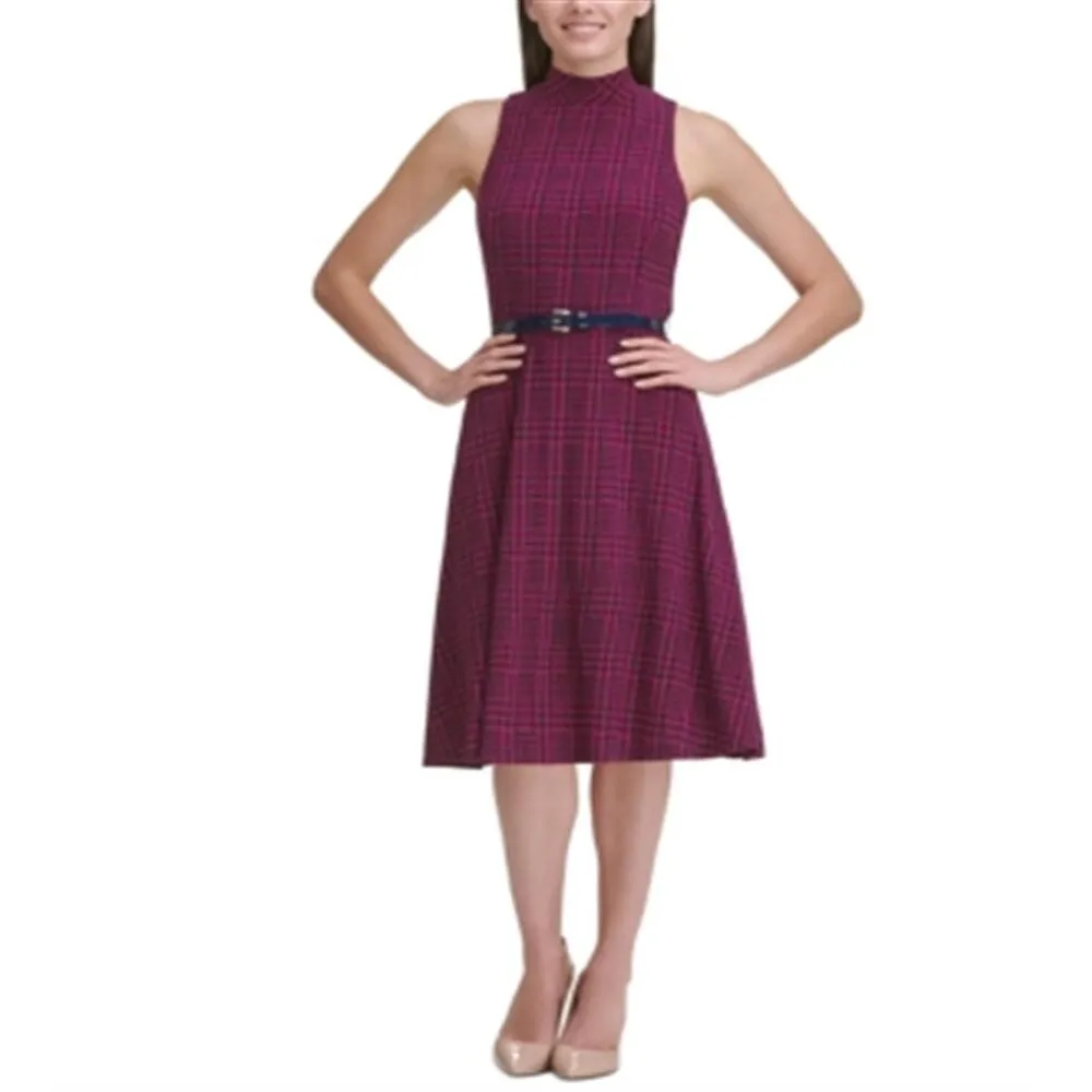 Tommy Hilfiger Women's Sleeveless MIDI Dress Purple Size 8 sold by Zulily