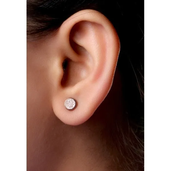 De Couer 10k Rose Gold 1/10ct TDW Diamond Cluster Earring - Pink sold by Zulily product image thumbnail 4