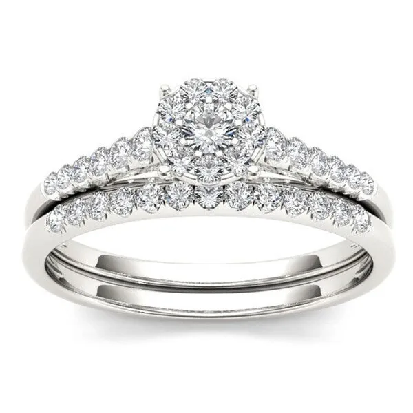 De Couer IGI Certified 10k Gold 1/2ct TDW Diamond Wedding Bridal Set sold by Zulily