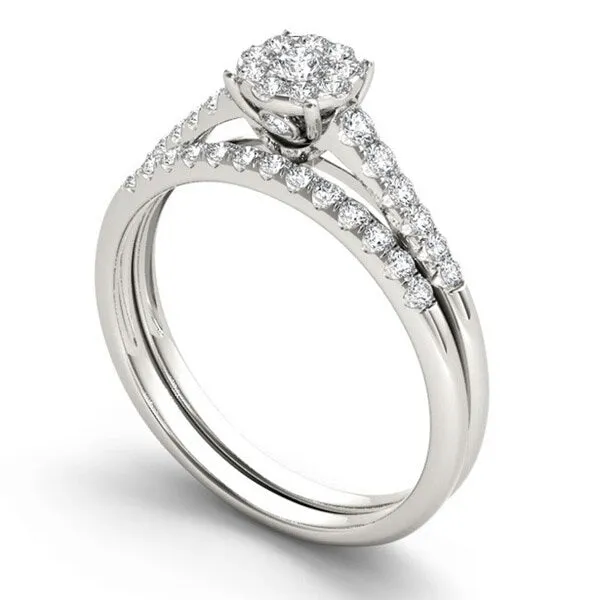 De Couer IGI Certified 10k Gold 1/2ct TDW Diamond Wedding Bridal Set sold by Zulily product image thumbnail 5