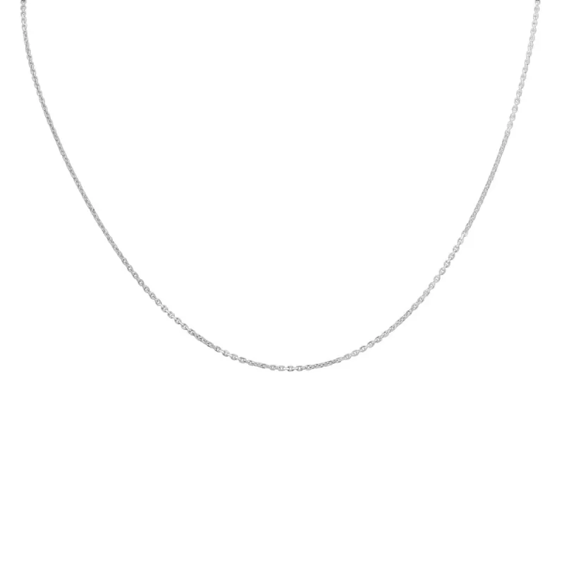 14K White Gold 1.4mm Diamond Cut Cable Chain with Lobster Clasp - 16 Inch sold by Zulily