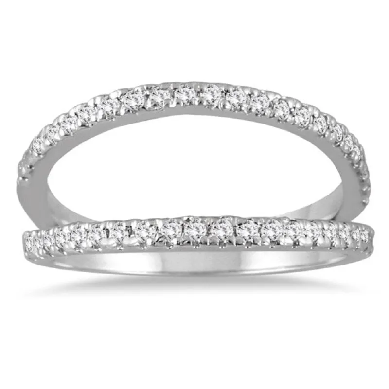 Marquee Jewels 10K White Gold 1/3CT Diamond Double Row Split Ring sold by Zulily