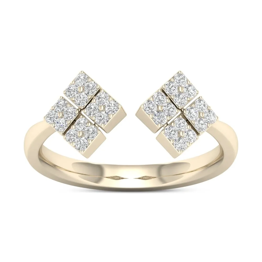 De Couer 10k Gold 1/5ct TDW Diamond Split Shank Ring sold by Zulily product image thumbnail 5
