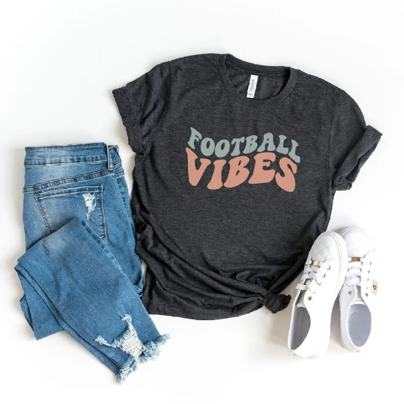 Football Vibes Colorful Short Sleeve Tee sold by Zulily