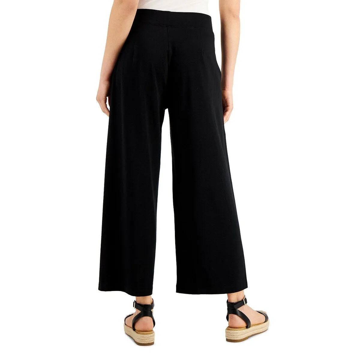 Eileen Fisher Women's Wide Leg Cropped Pants Black Size Small sold by Zulily product image thumbnail 2