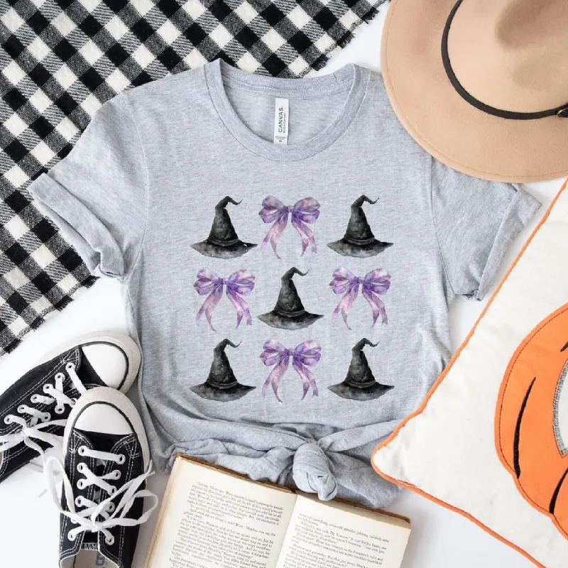 Coquette Purple Bow Witch Hat Short Sleeve Tee sold by Zulily