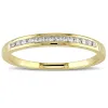 Miadora 10k Yellow or Rose Gold 1/8ct TDW Diamond Wedding Band sold by Zulily