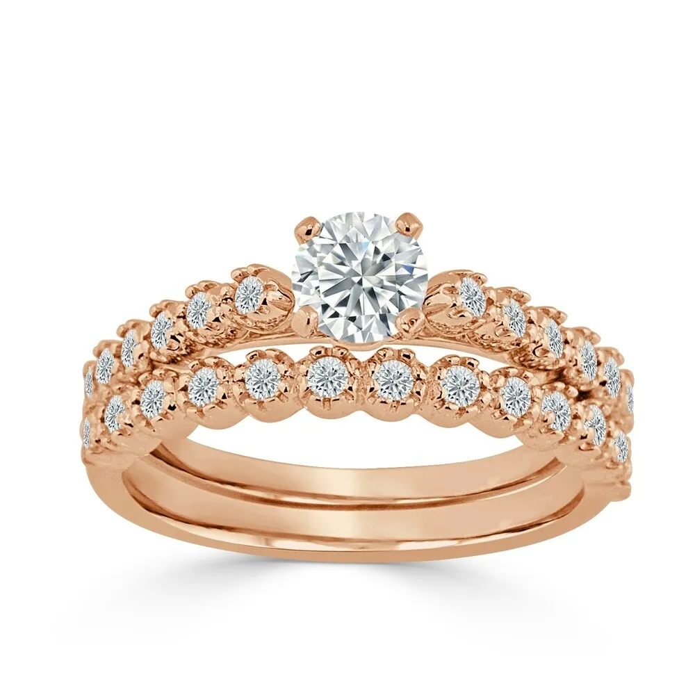 Auriya Round 3/4ct TDW Diamond Engagement Ring Set 14k Gold sold by Zulily product image thumbnail 3