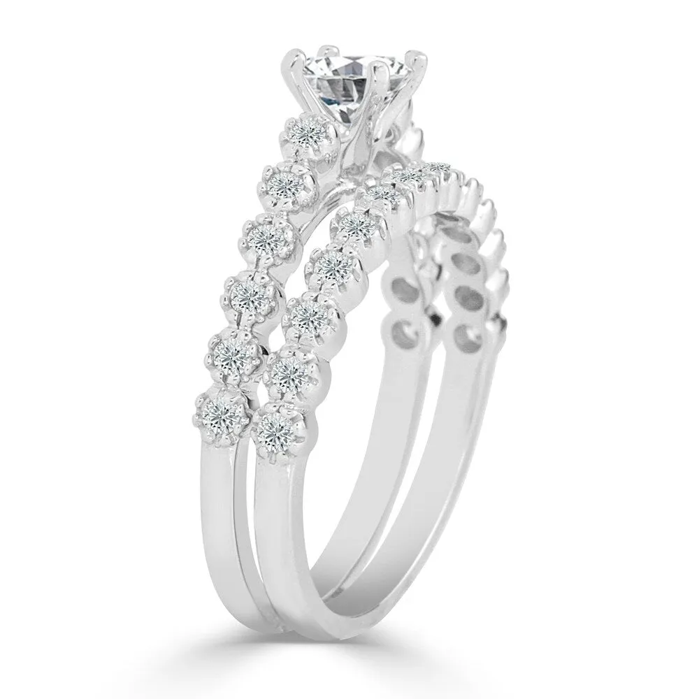 Auriya Round 3/4ct TDW Diamond Engagement Ring Set 14k Gold sold by Zulily product image thumbnail 5