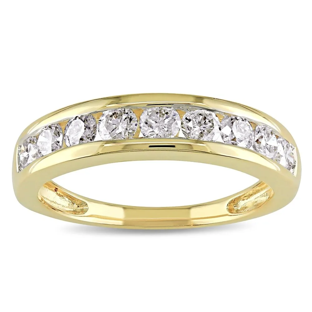 14k Yellow Gold 3/4ct TDW Diamond Anniversary Band by The Miadora Signature Collection sold by Zulily product image thumbnail 3