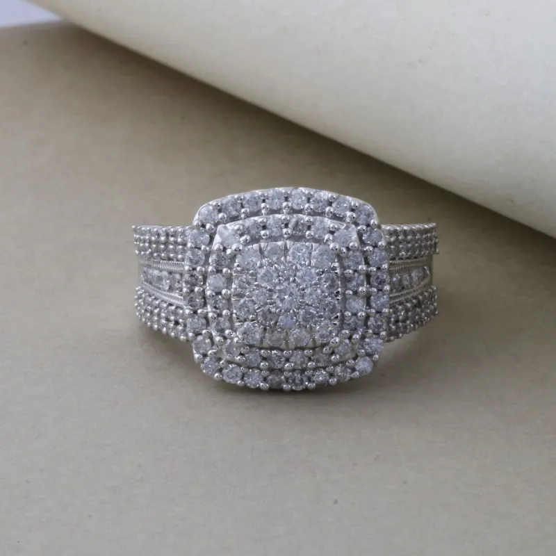 De Couer 10k Gold 1ct TDW Diamond Cocktail Cluster Ring sold by Zulily