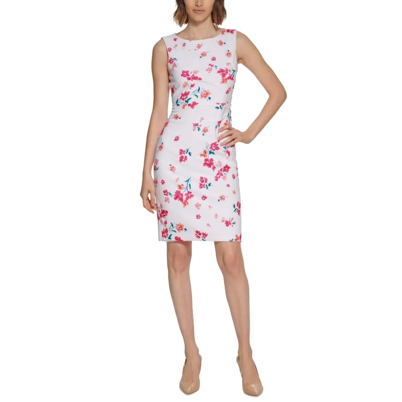 Calvin Klein Women's Sleeveless Sunburst Sheath Dress White Size 8Petite sold by Zulily