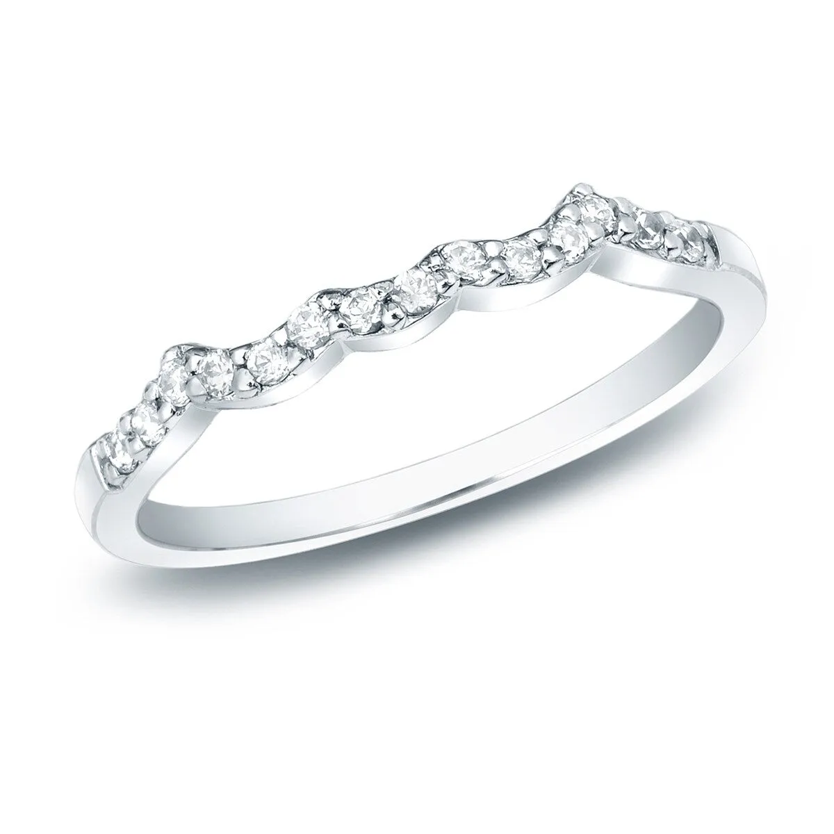 Auriya 1/7ctw Contour Diamond Wedding Band 14k Gold sold by Zulily product image thumbnail 4