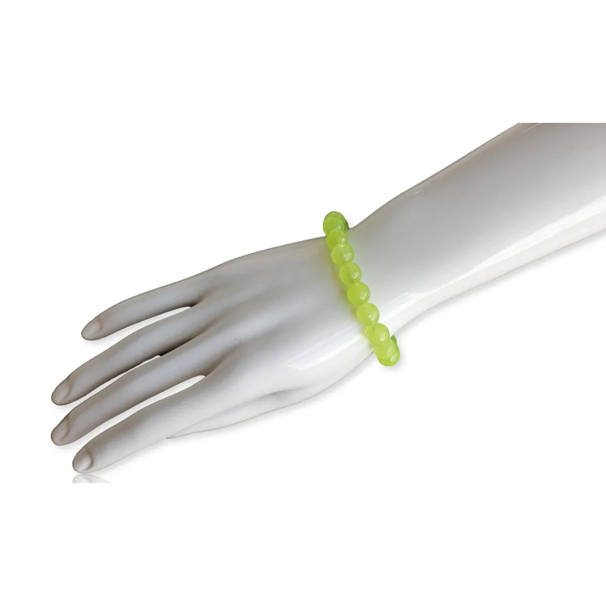 Faceted Green Jade Stretch Bracelet sold by Zulily product image thumbnail 2