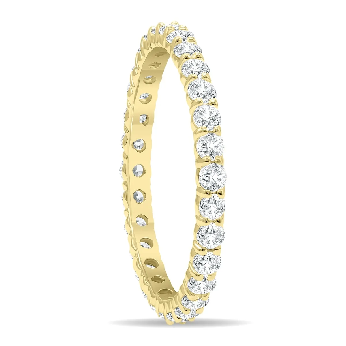 1 Carat TW Thin Low Set Diamond Eternity Band in 10K Yellow Gold sold by Zulily product image thumbnail 2