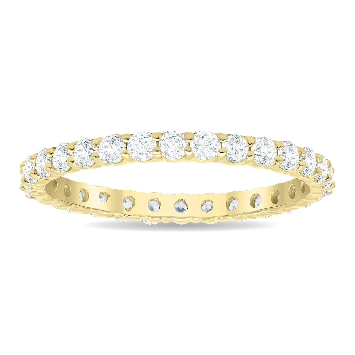 1 Carat TW Thin Low Set Diamond Eternity Band in 10K Yellow Gold sold by Zulily