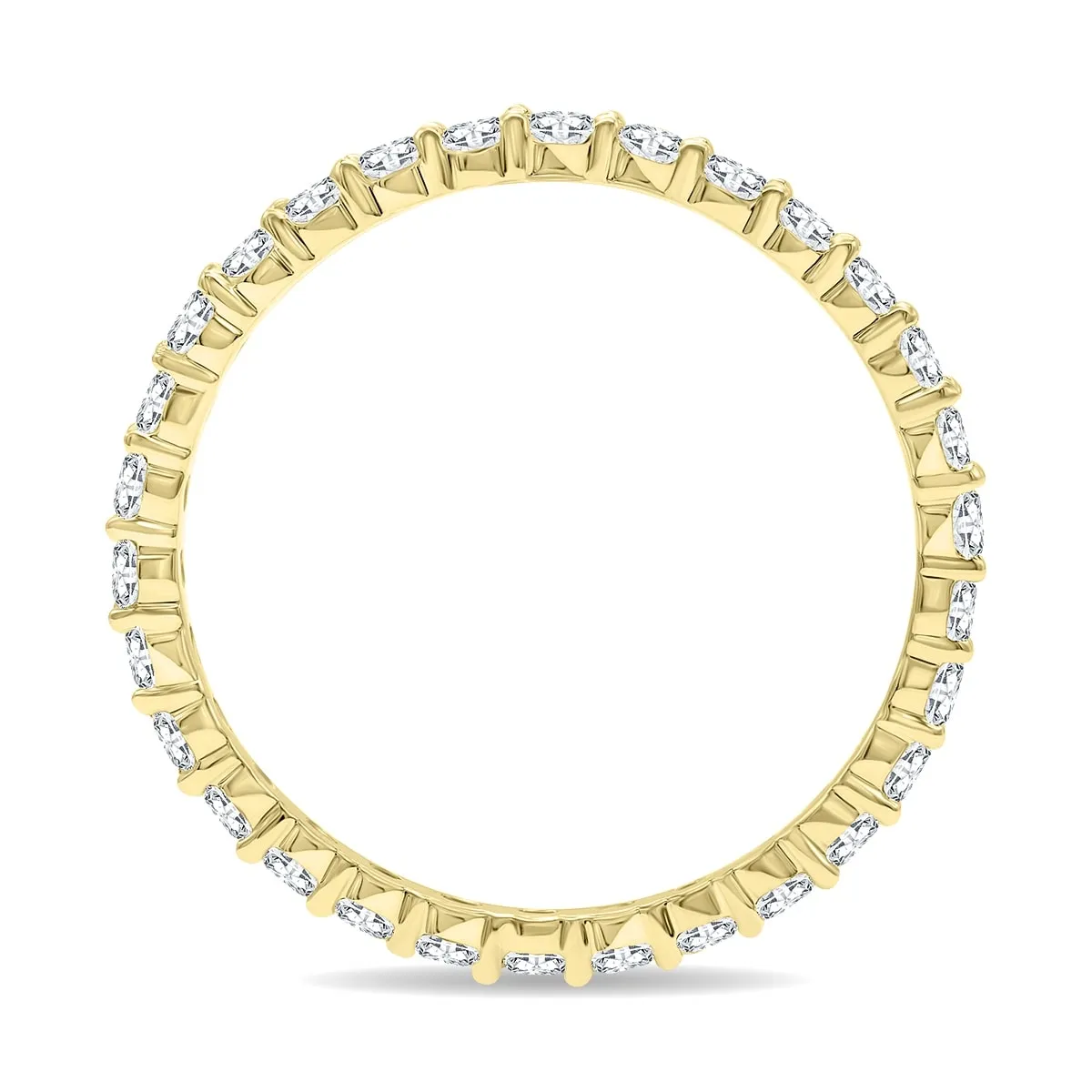 1 Carat TW Thin Low Set Diamond Eternity Band in 10K Yellow Gold sold by Zulily product image thumbnail 3