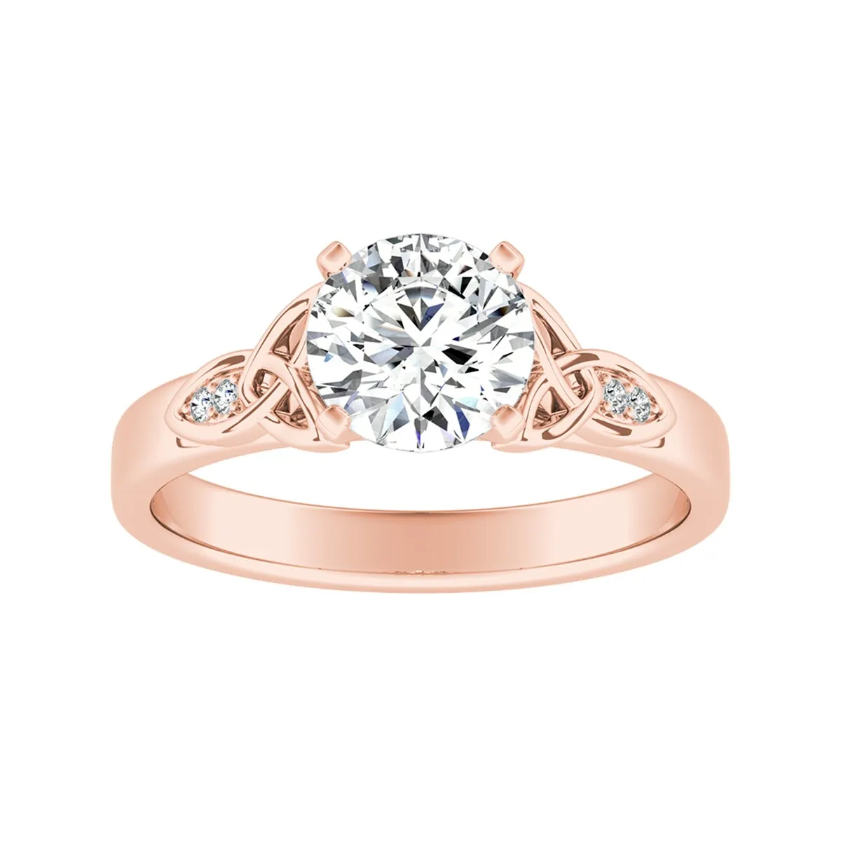 Auriya 14k Gold Modern 1ct Round Moissanite Engagement Ring sold by Zulily product image thumbnail 2