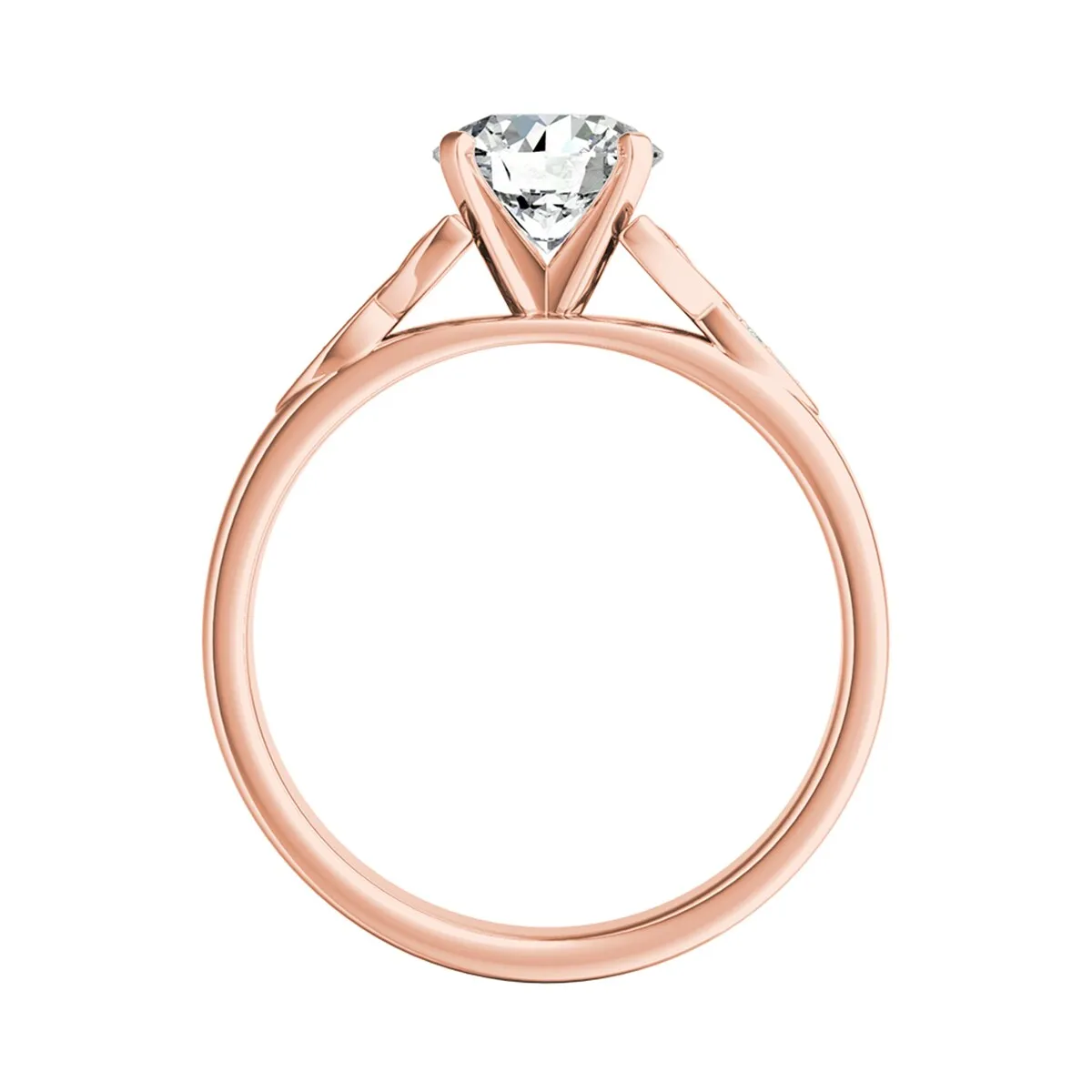 Auriya 14k Gold Modern 1ct Round Moissanite Engagement Ring sold by Zulily product image thumbnail 4