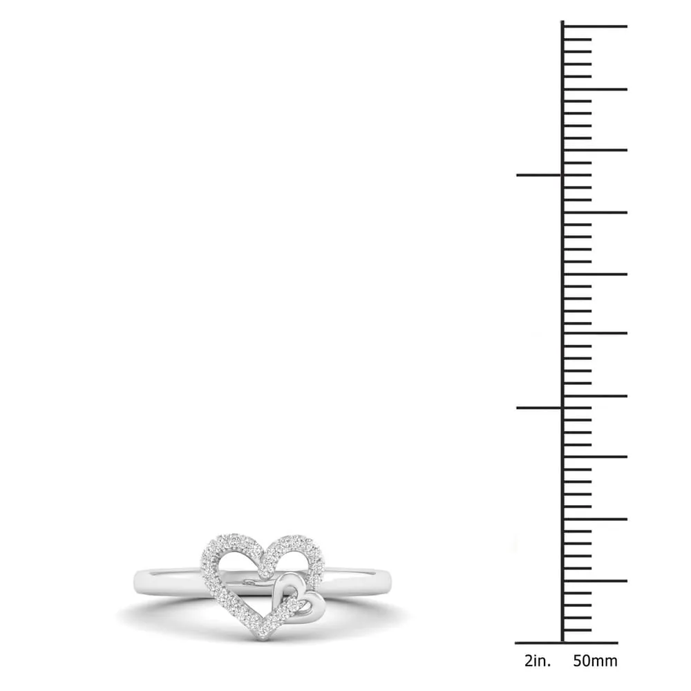De Couer 10k Gold 1/10ct TDW Diamond Heart Ring sold by Zulily product image thumbnail 4