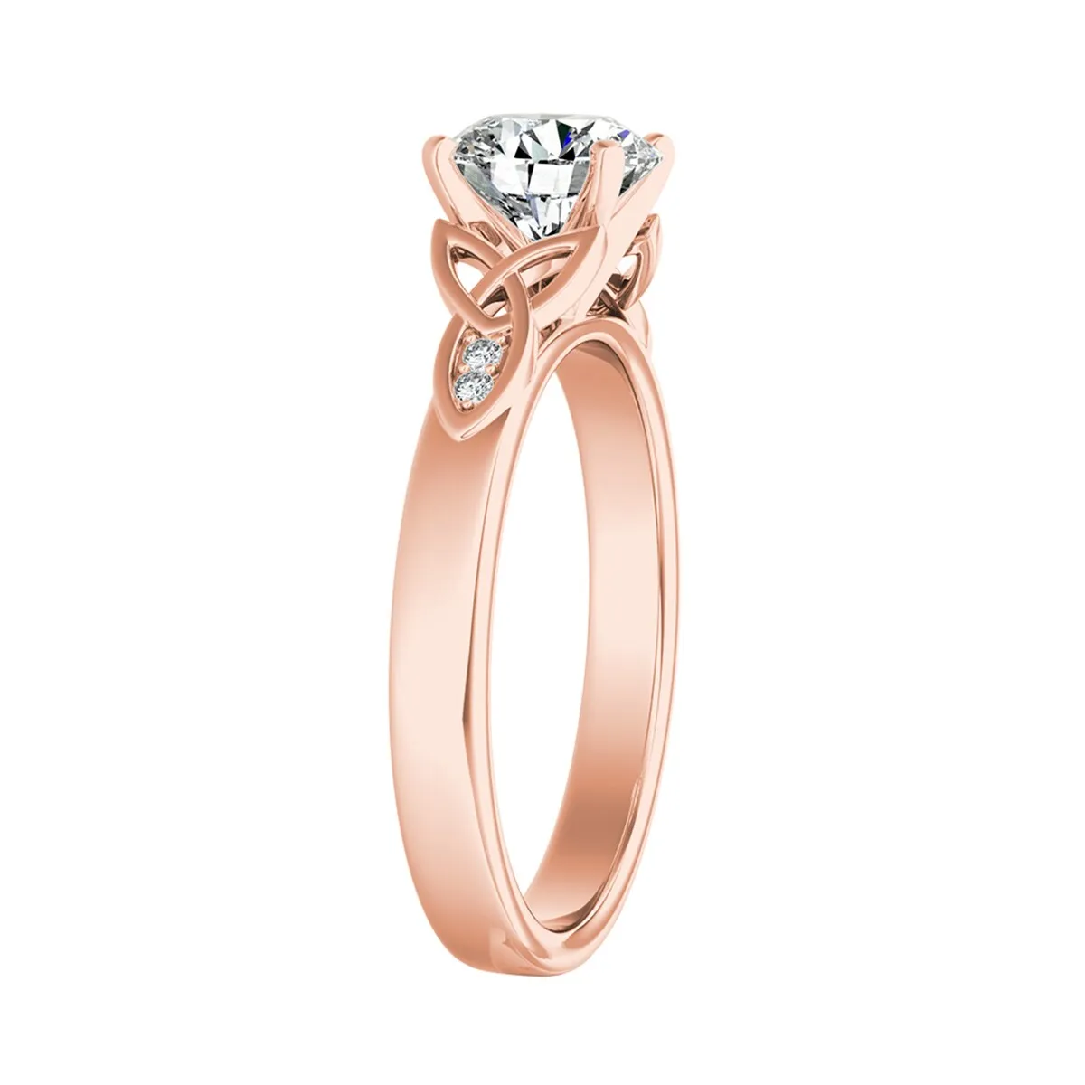 Auriya 14k Gold Modern 1ct Round Moissanite Engagement Ring sold by Zulily product image thumbnail 3