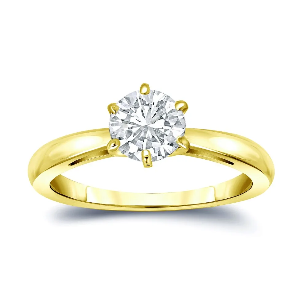 Auriya 14k Gold 3/4ctw Round Solitaire Diamond Engagement Ring 6-Prong GIA Certified sold by Zulily product image thumbnail 5