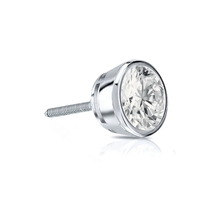 Auriya 14k Gold 1/4ct TDW Round Bezel Set SINGLE STUD (1) Diamond Earring sold by Zulily