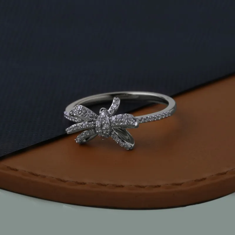 1/6ct TDW Diamond Knot Bow Fashion Ring in 10k Gold by De Couer sold by Zulily