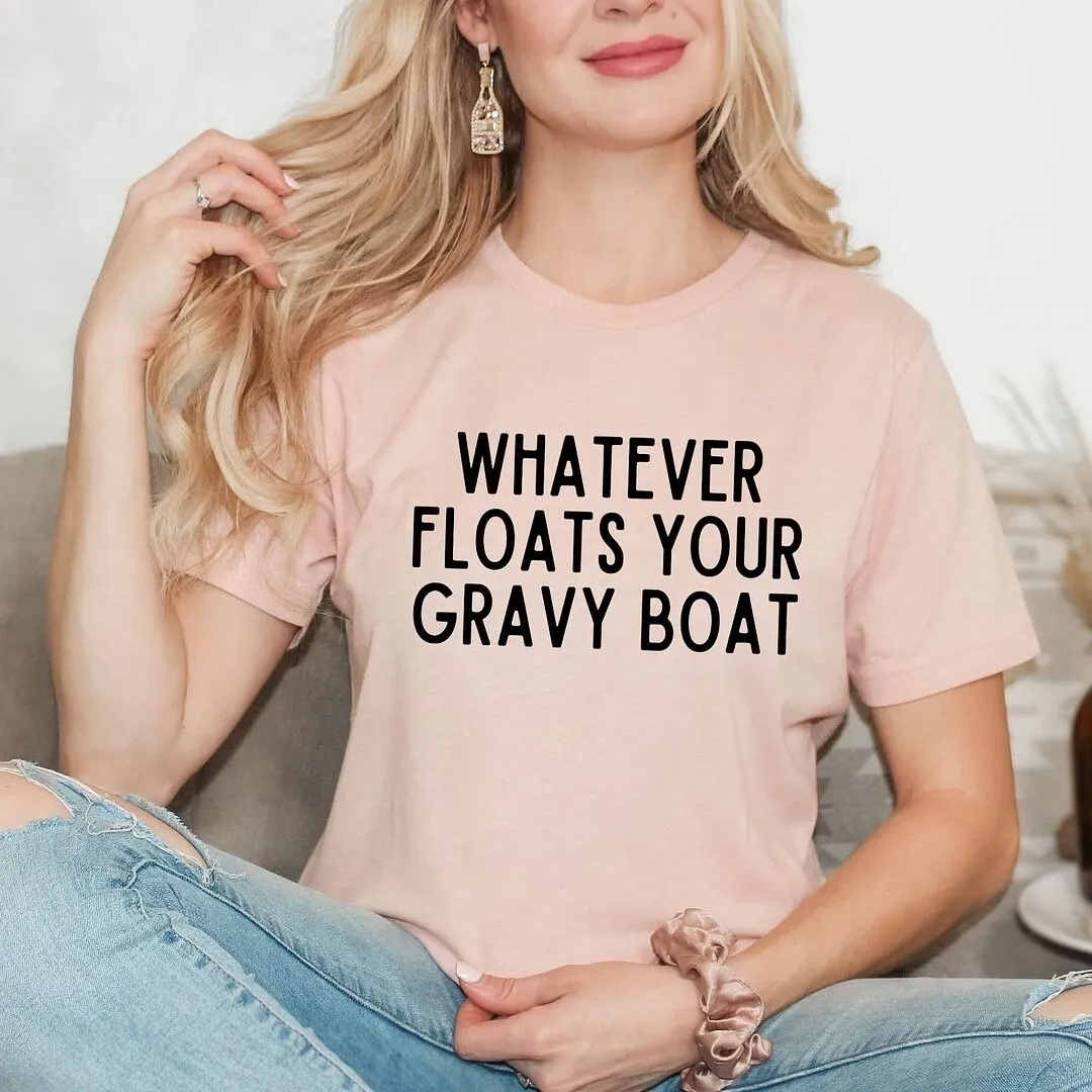 Whatever Floats Your Gravy Boat Short Sleeve Tee sold by Zulily product image thumbnail 3