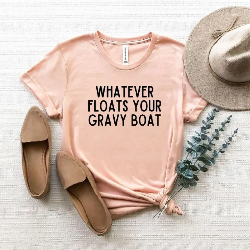 Whatever Floats Your Gravy Boat Short Sleeve Tee sold by Zulily