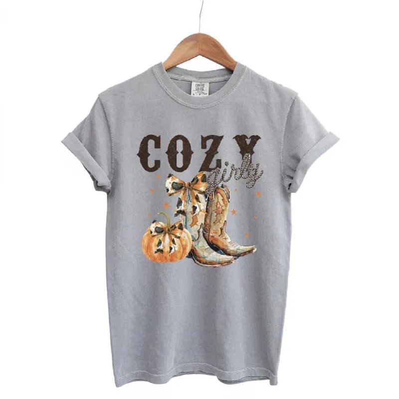 Coquette Fall Western Boots Garment Dyed Tee sold by Zulily