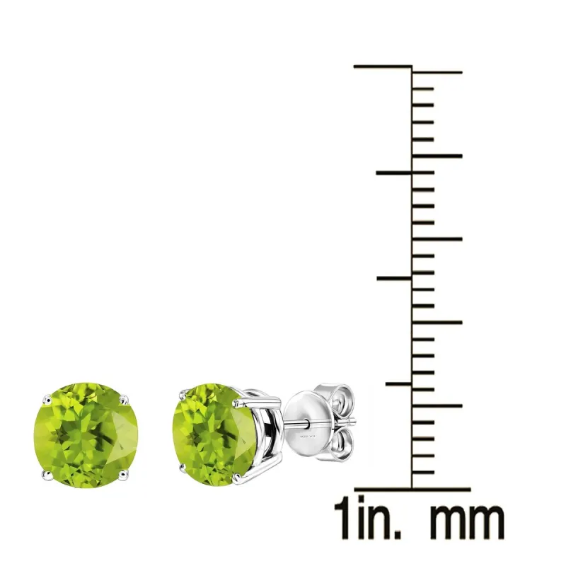 Sterling Silver with Natural Peridot Stud Earring sold by Zulily