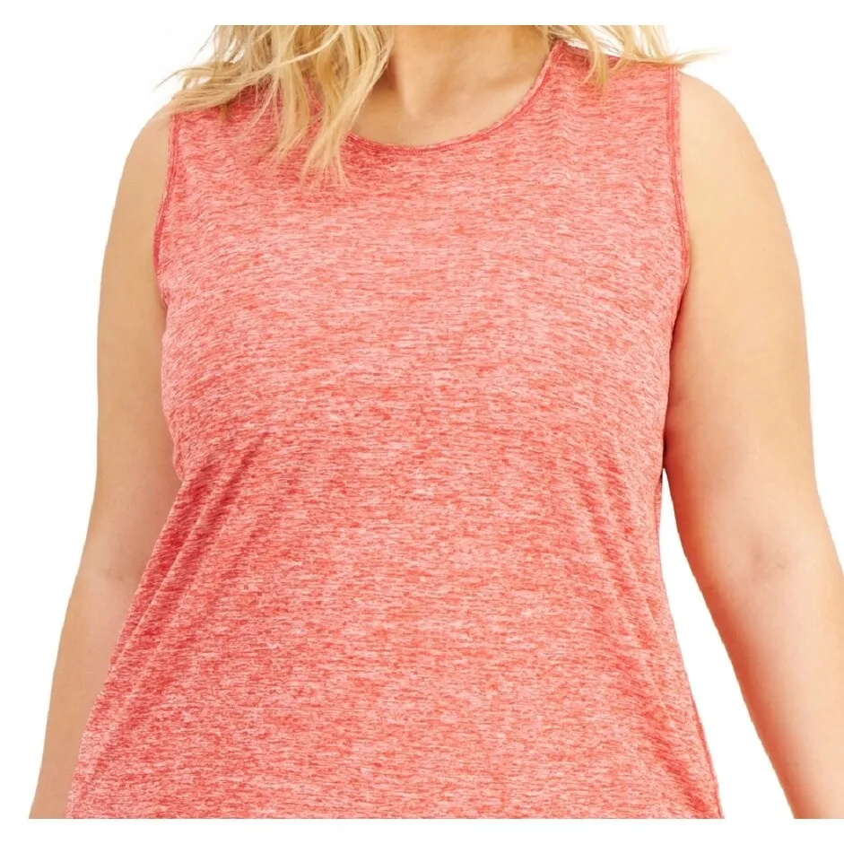 ID Ideology Women's Keyhole Back Tank Top Red Size 2X sold by Zulily product image thumbnail 2