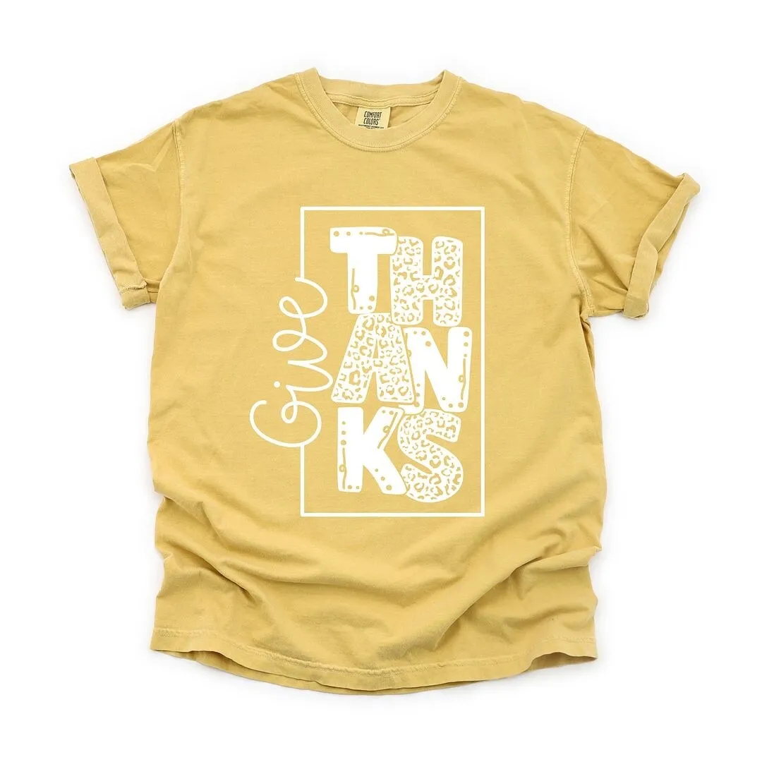 Give Thanks Square Garment Dyed Tee sold by Zulily product image thumbnail 2