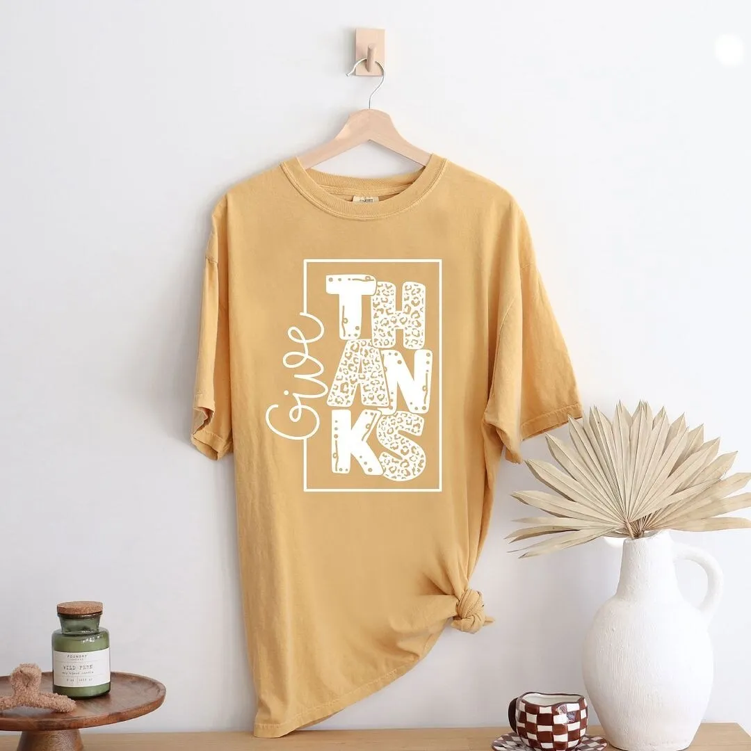 Give Thanks Square Garment Dyed Tee sold by Zulily