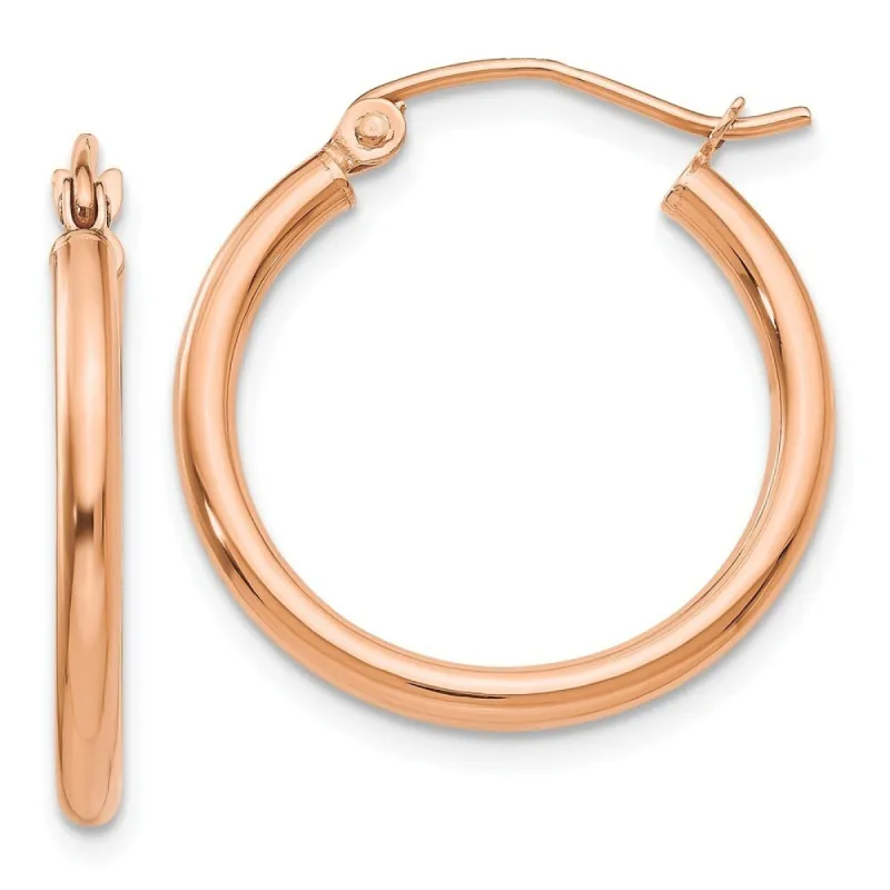 Curata 10k Rose Gold 21x2mm Polished Classic Hoop Earrings sold by Zulily