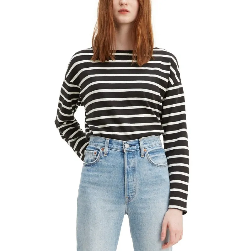 Levi's Women's Cora Cotton Sailor T-Shirt Black Size X-Small made by Zulily