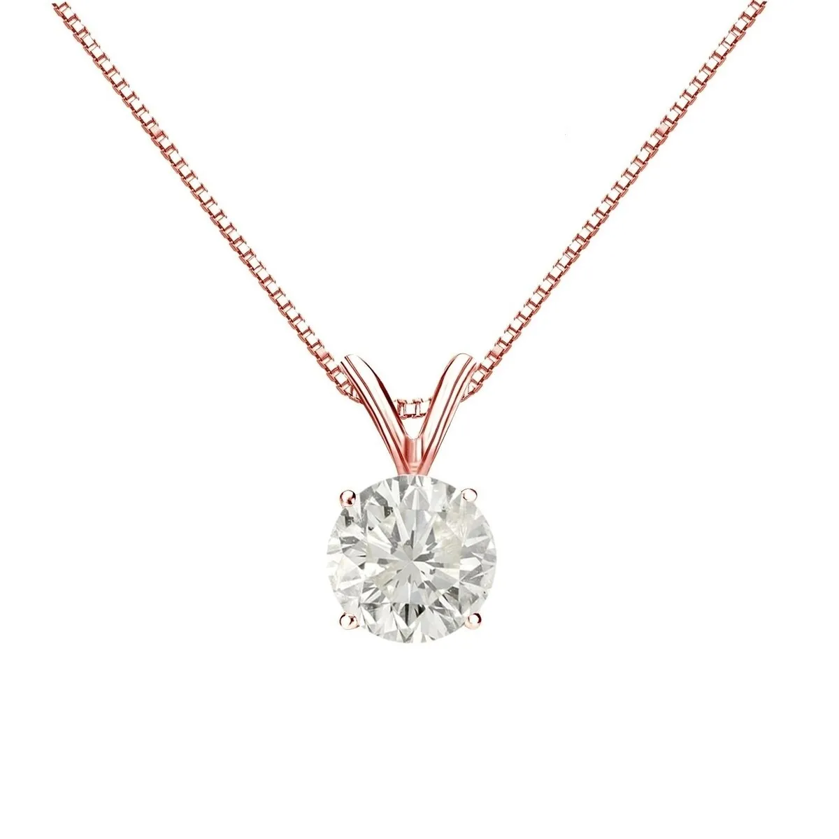 Auriya 14k Gold 3/4ctw Round Solitaire Diamond Necklace (J-K, I1-I2) sold by Zulily product image thumbnail 5